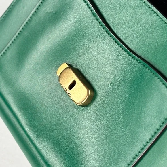 Coach Emerald Green tabby 20 Leather Satchel - Picture 11 of 16